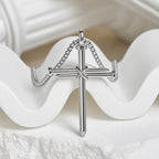 3-Color Nail Cross Pendant Necklace