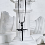 3-Color Nail Cross Pendant Necklace