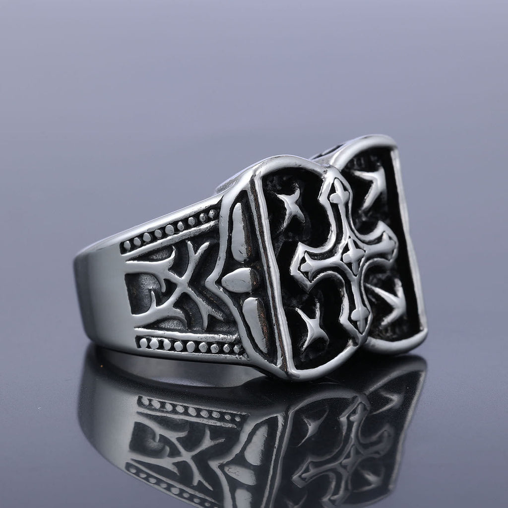 Rugged Cross Design Ring