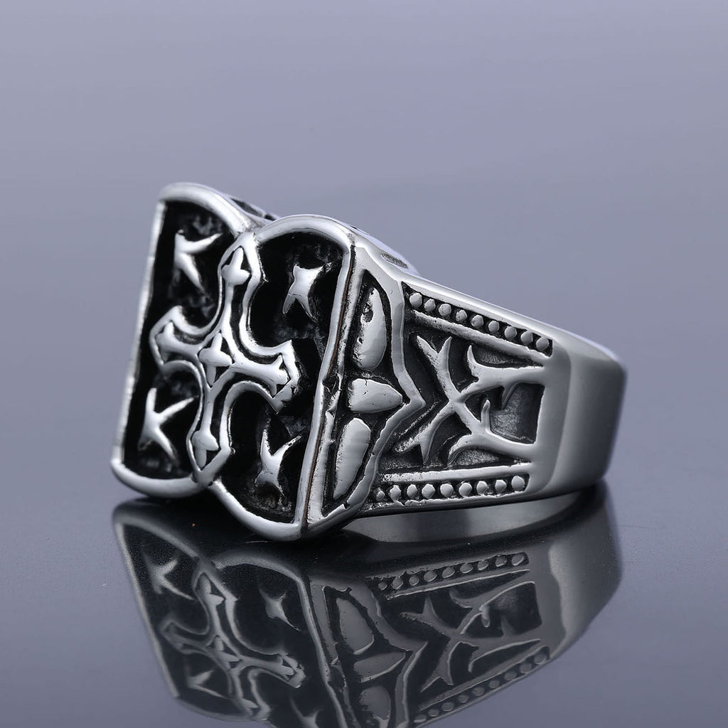 Rugged Cross Design Ring
