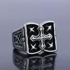 Rugged Cross Design Ring
