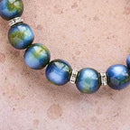Shimmering Cross Resin Beads Bracelet