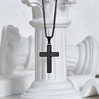 Minimalist Cross Necklace with "JESUS" Detail