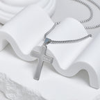 Minimalist Cross Necklace with "JESUS" Detail