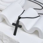 Minimalist Cross Necklace with "JESUS" Detail