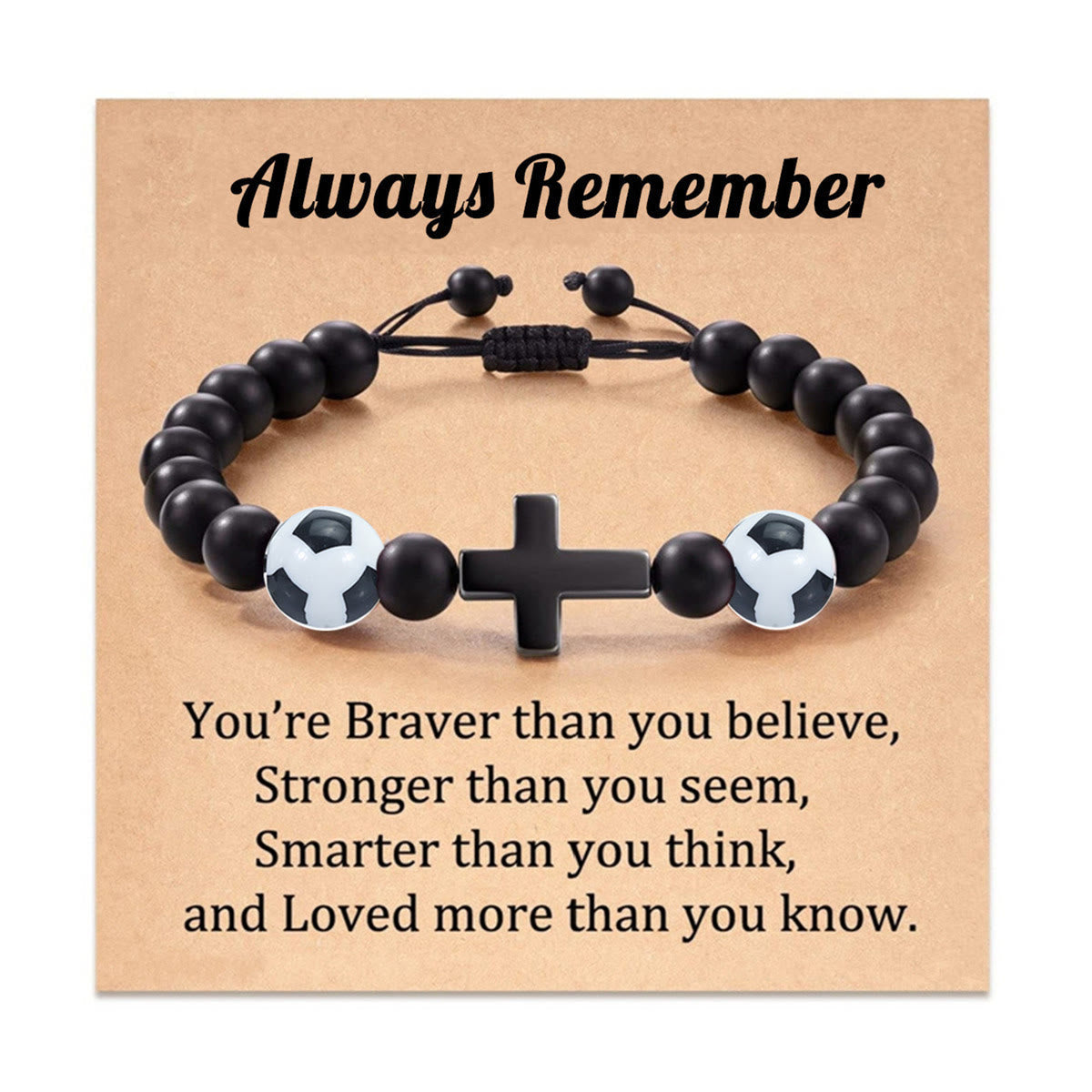 Cross & Sport Bead Bracelet