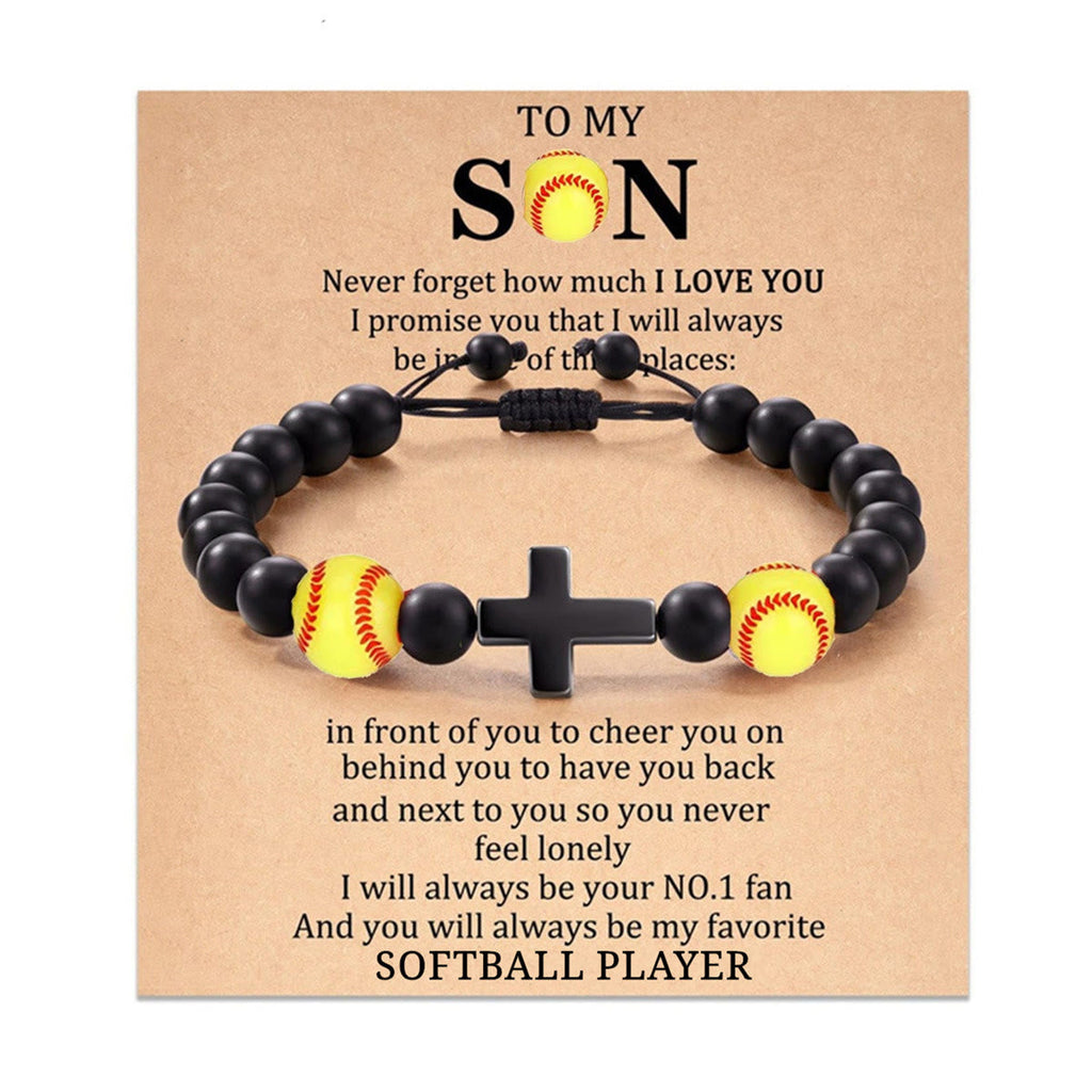 Cross & Sport Bead Bracelet
