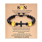 Cross & Sport Bead Bracelet