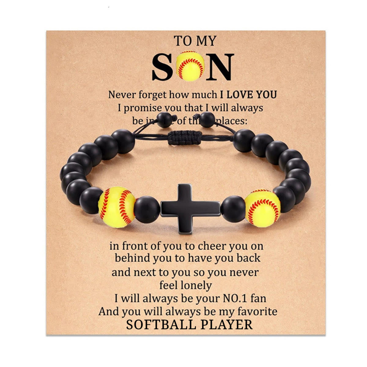 Cross & Sport Bead Bracelet