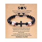 Cross & Sport Bead Bracelet