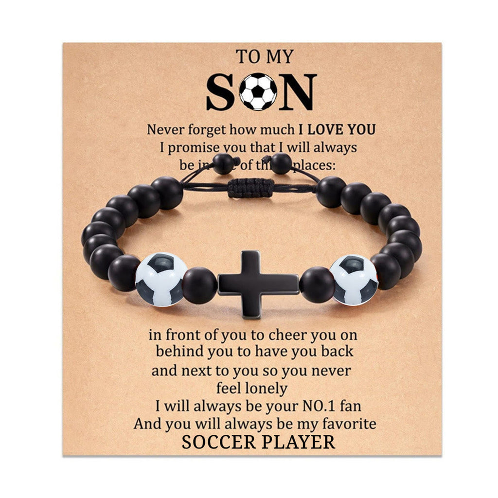 Cross & Sport Bead Bracelet