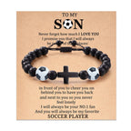 Cross & Sport Bead Bracelet