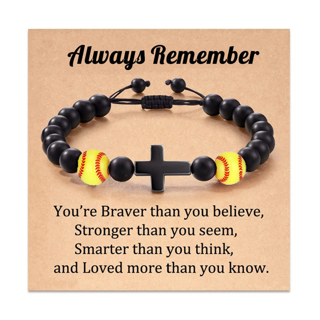 Cross & Sport Bead Bracelet