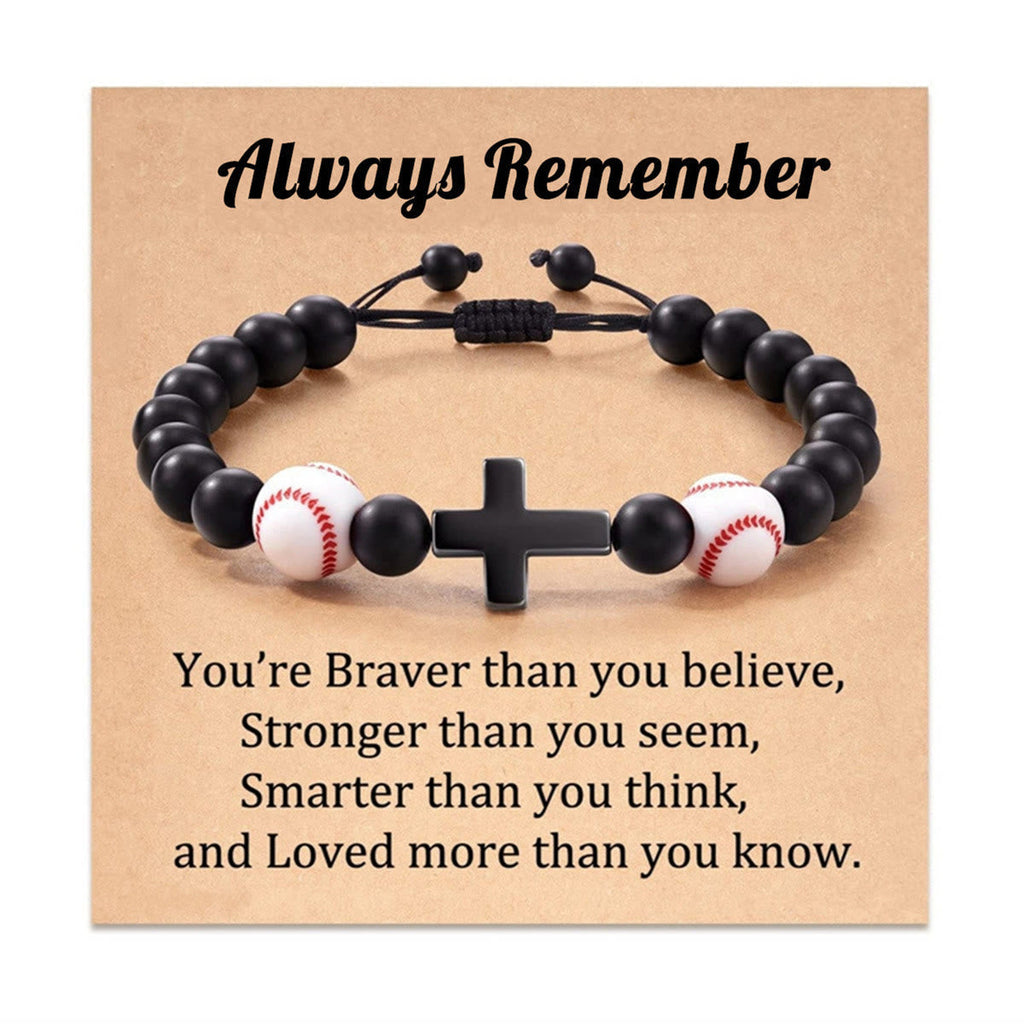 Cross & Sport Bead Bracelet