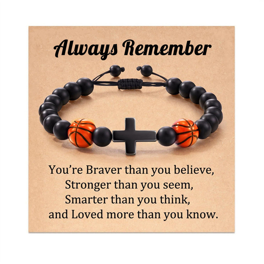 Cross & Sport Bead Bracelet