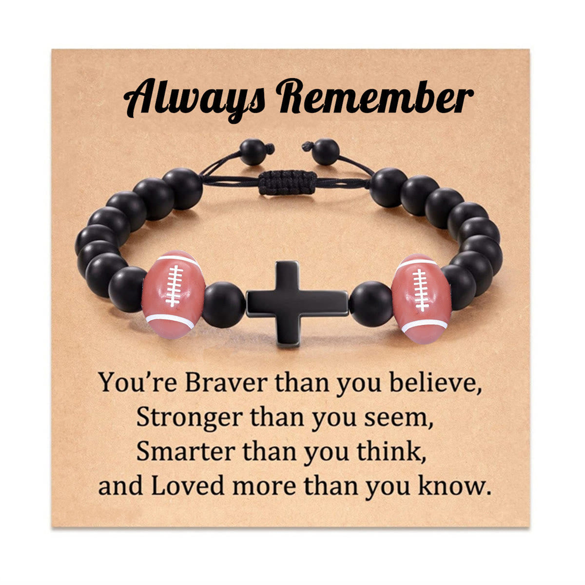 Cross & Sport Bead Bracelet