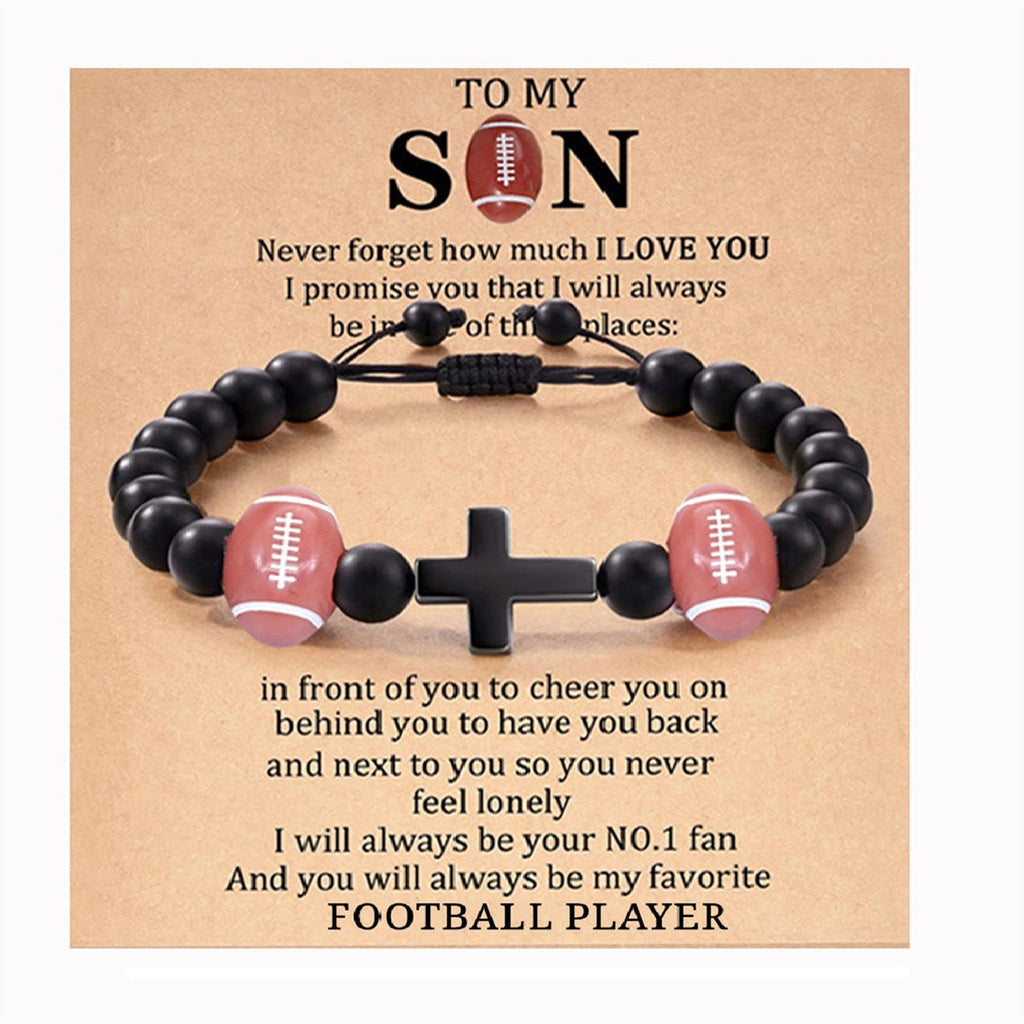 Cross & Sport Bead Bracelet