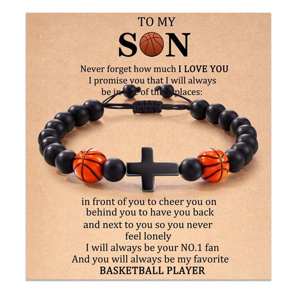 Cross & Sport Bead Bracelet