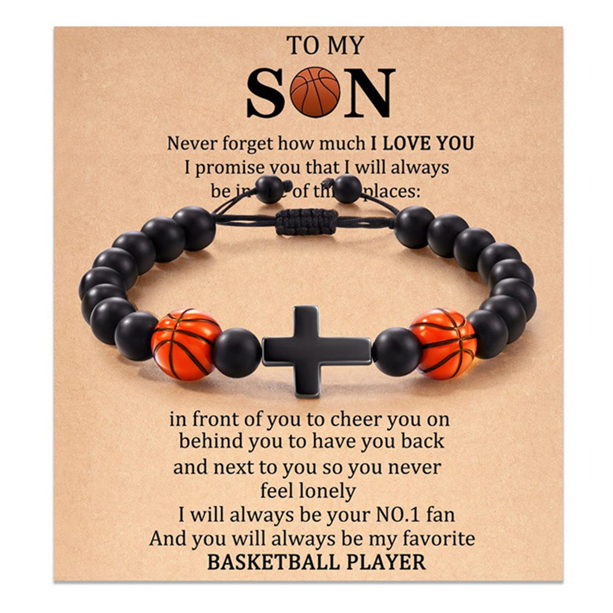 Cross & Sport Bead Bracelet