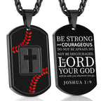 Polished Baseball Dog Tag with Scripture