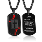 Polished Baseball Dog Tag with Scripture