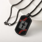 Polished Baseball Dog Tag with Scripture