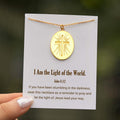 Radiant Cross Disc Necklace