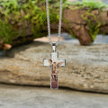 Stained-Image Cross Necklace
