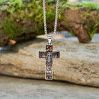 Stained-Image Cross Necklace