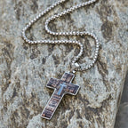Stained-Image Cross Necklace