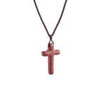 Handcrafted Red Sandalwood Cross Necklace