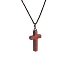 Handcrafted Red Sandalwood Cross Necklace