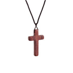 Handcrafted Red Sandalwood Cross Necklace