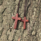 Handcrafted Red Sandalwood Cross Necklace