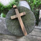 Red & Green Sandalwood Cross Necklace