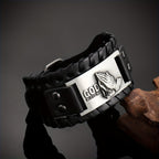 Praying-Hands Leather Bracelet