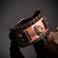 Praying-Hands Leather Bracelet