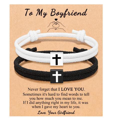 Milano Rope Cross Bracelet with Gift Card