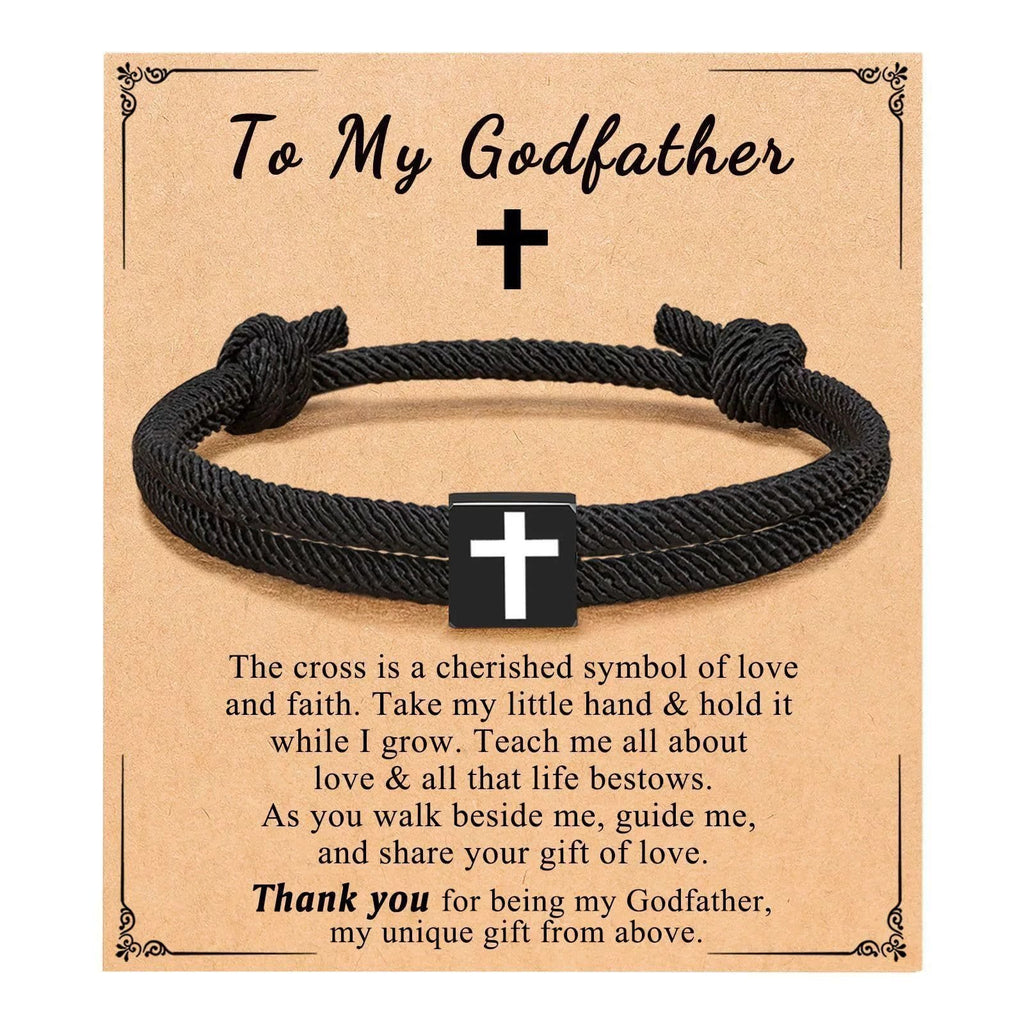 Milano Rope Cross Bracelet with Gift Card