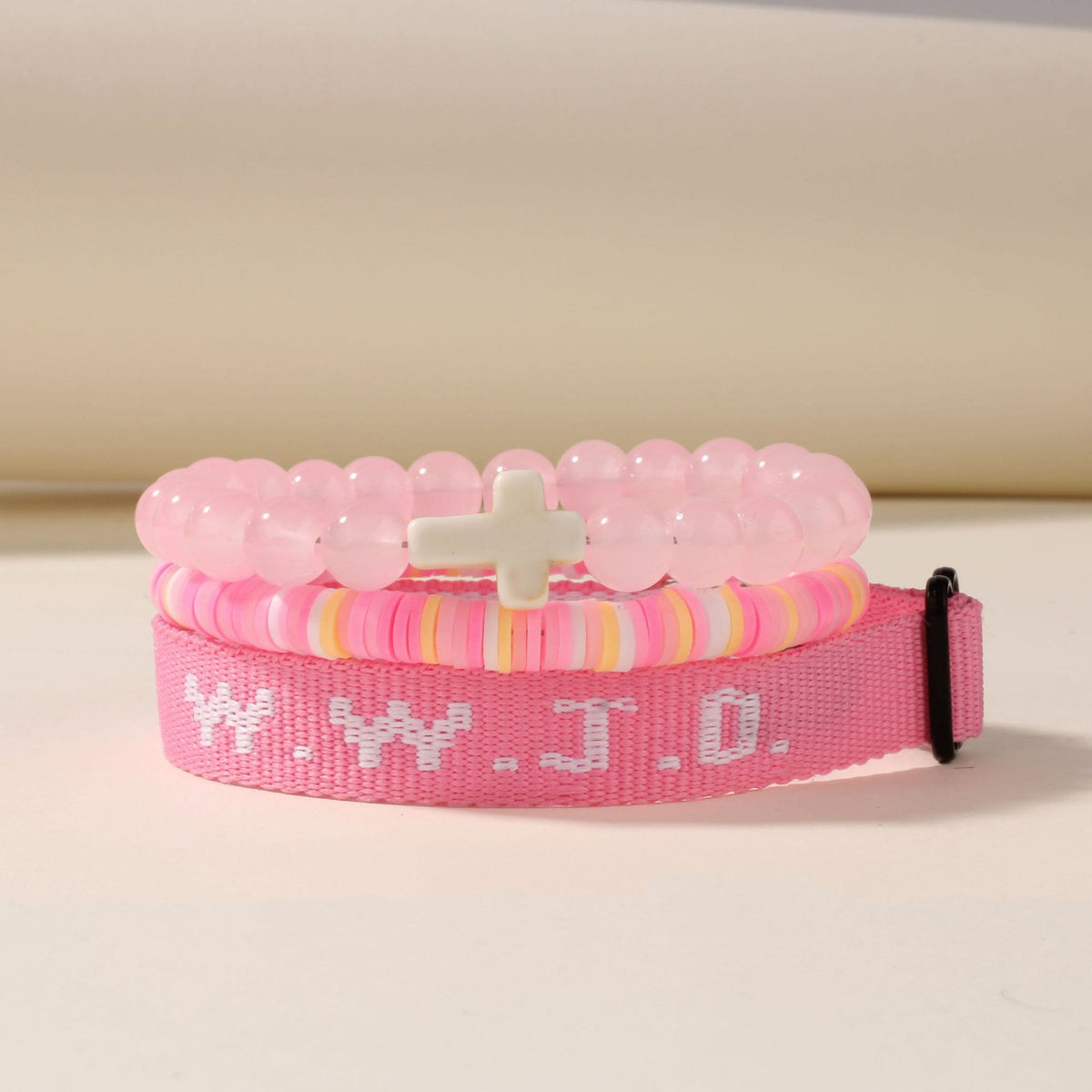 Faith Prompt Bracelet with Cross Bead & WWJD Card