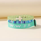 Faith Prompt Bracelet with Cross Bead & WWJD Card