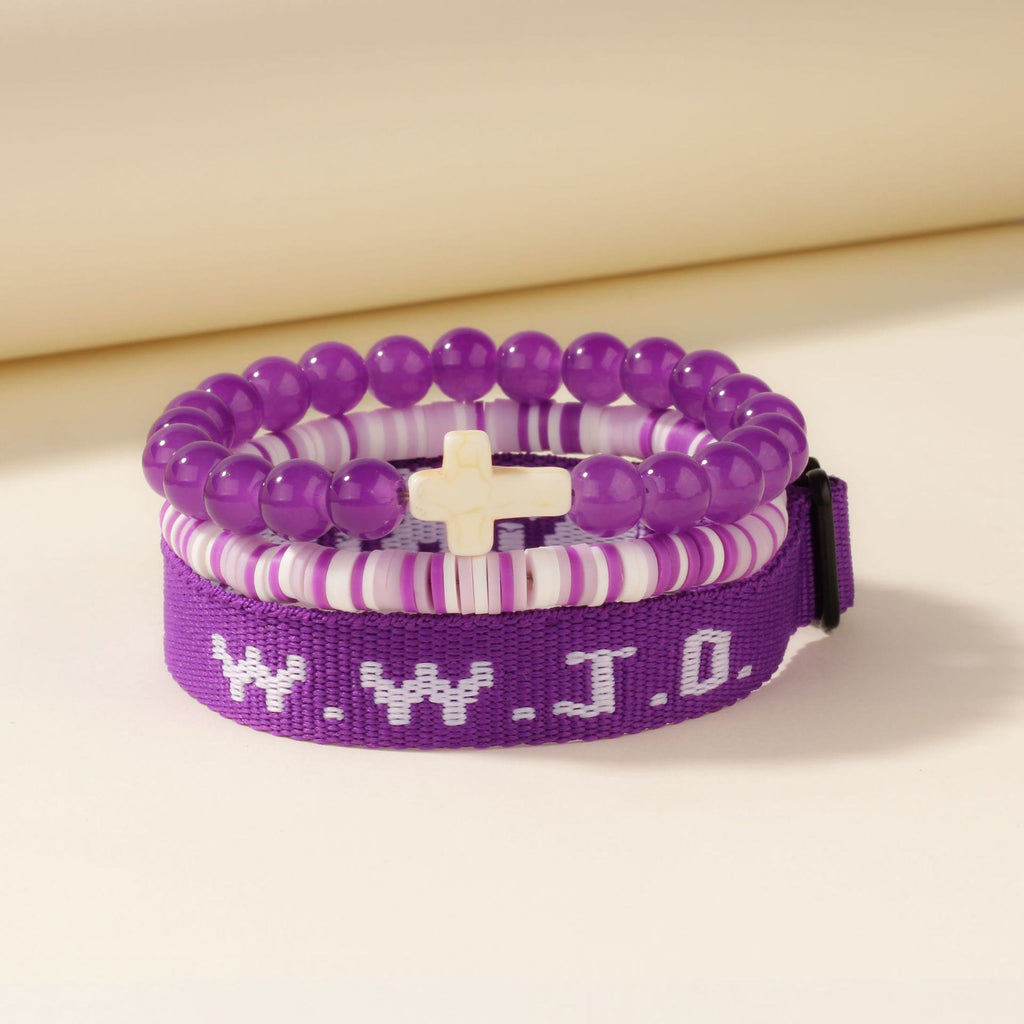 Faith Prompt Bracelet with Cross Bead & WWJD Card