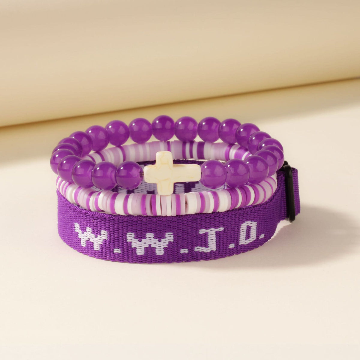 Faith Prompt Bracelet with Cross Bead & WWJD Card