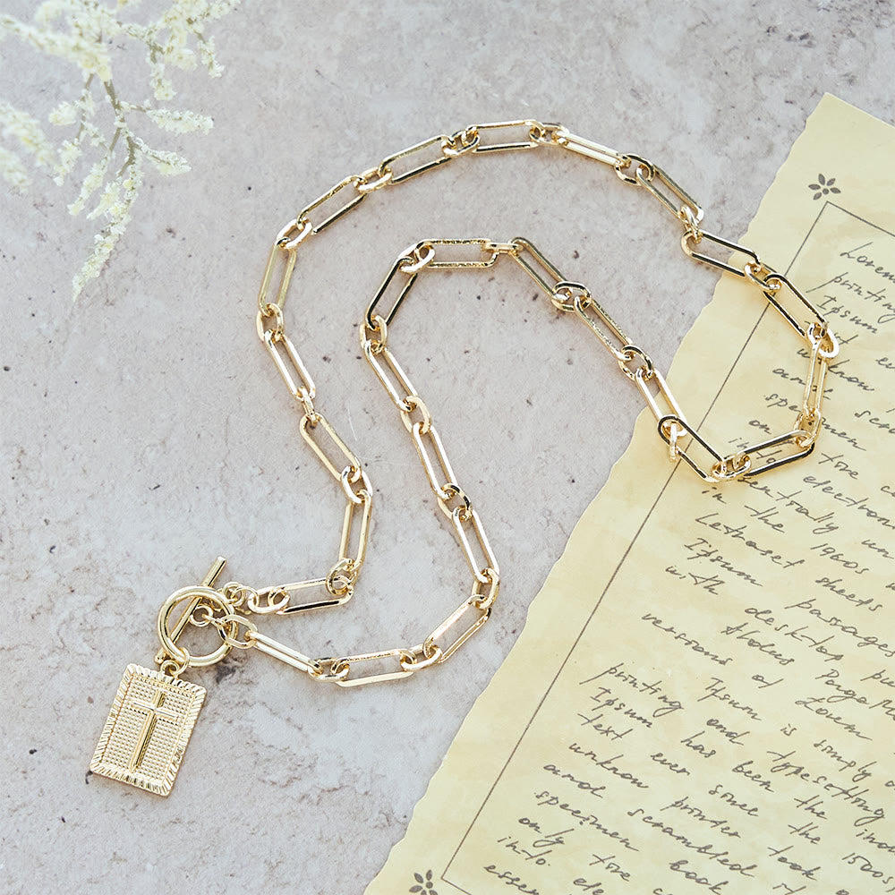 Cross Tag Necklace