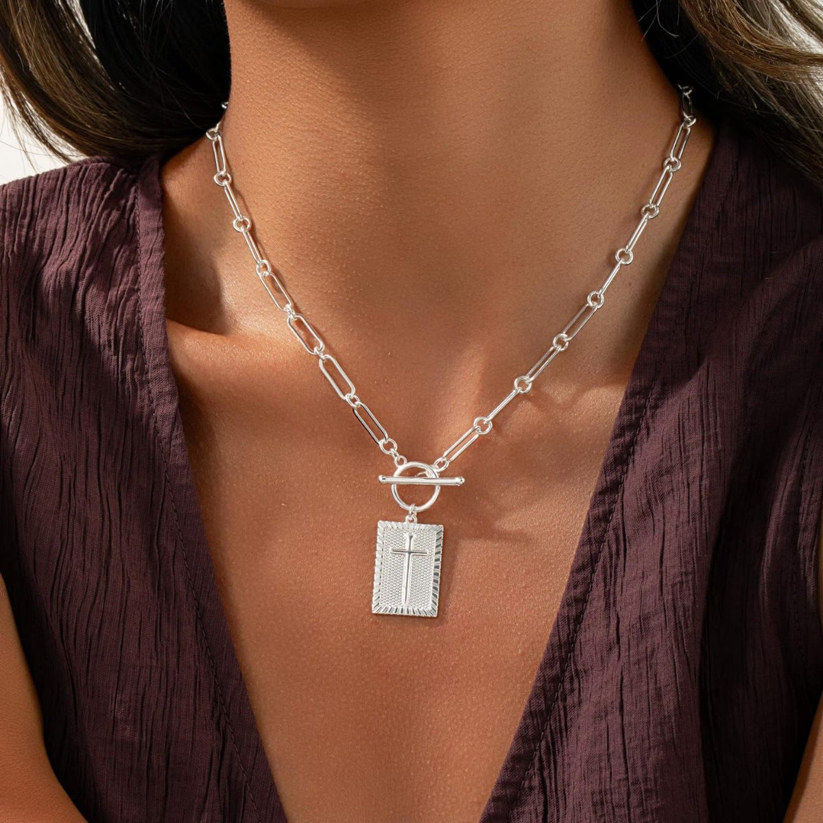 Cross Tag Necklace