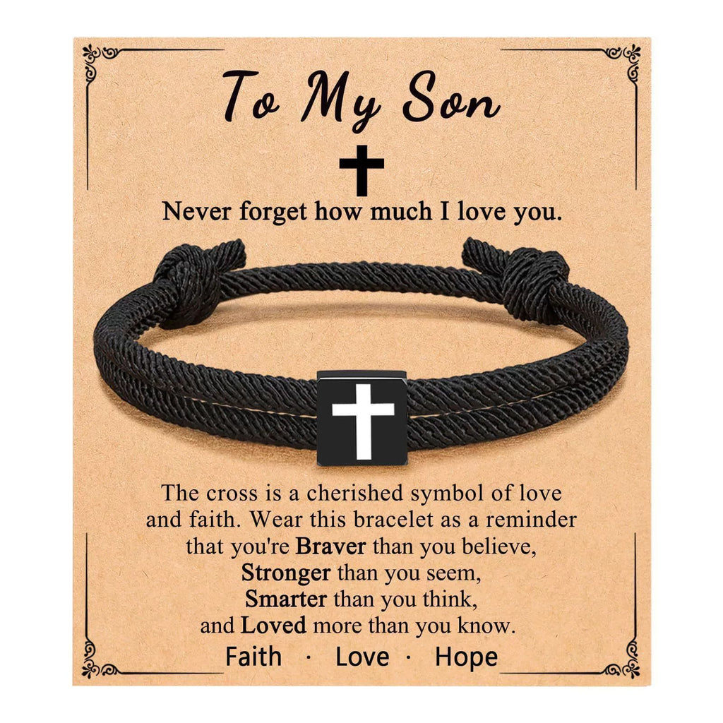 Milano Rope Cross Bracelet with Gift Card