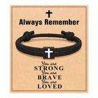 Milano Rope Cross Bracelet with Gift Card