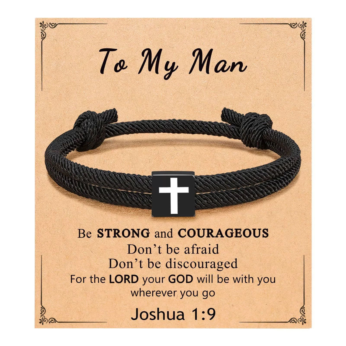 Milano Rope Cross Bracelet with Gift Card