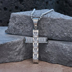 4-Color Alloy Zircon Cross Necklace