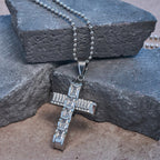 4-Color Alloy Zircon Cross Necklace
